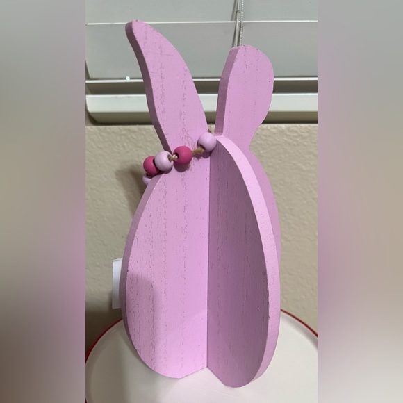 Easter Pink Rabbit Tabletop Decor - Picture 2 of 3